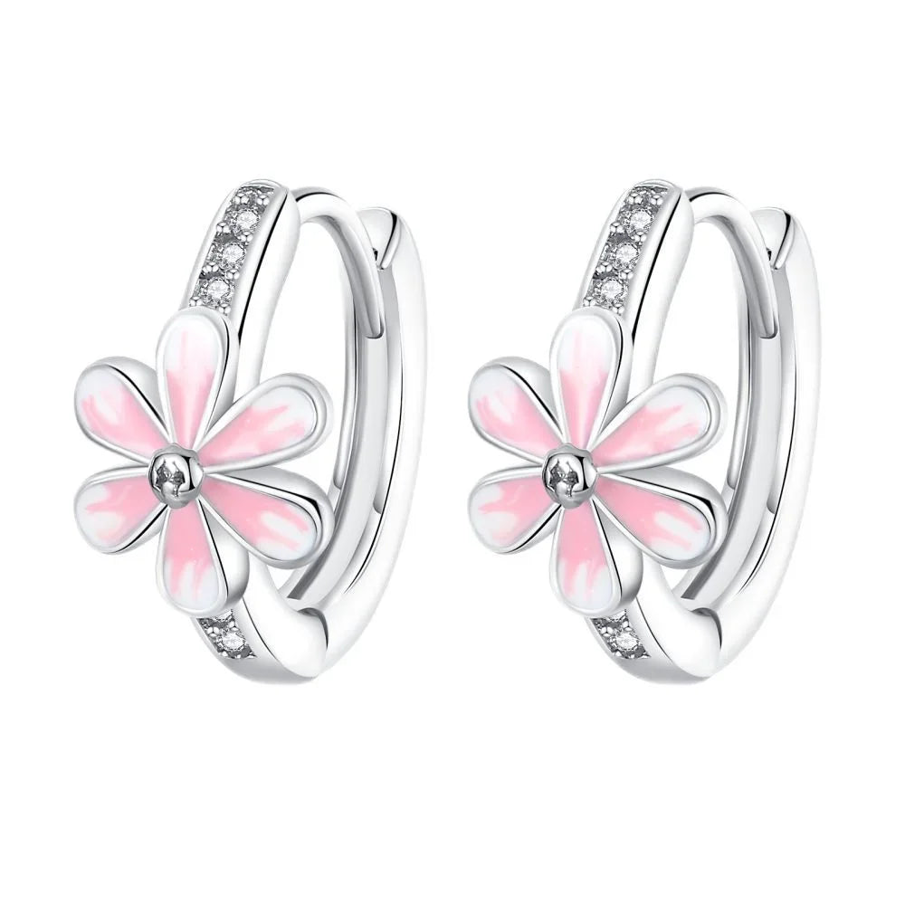 Original 925 Sterling Silver Luxury Bow Flower Shaped Clover Rose Pendant Earrings Elegant Mature Women Delicate Jewelry Gift