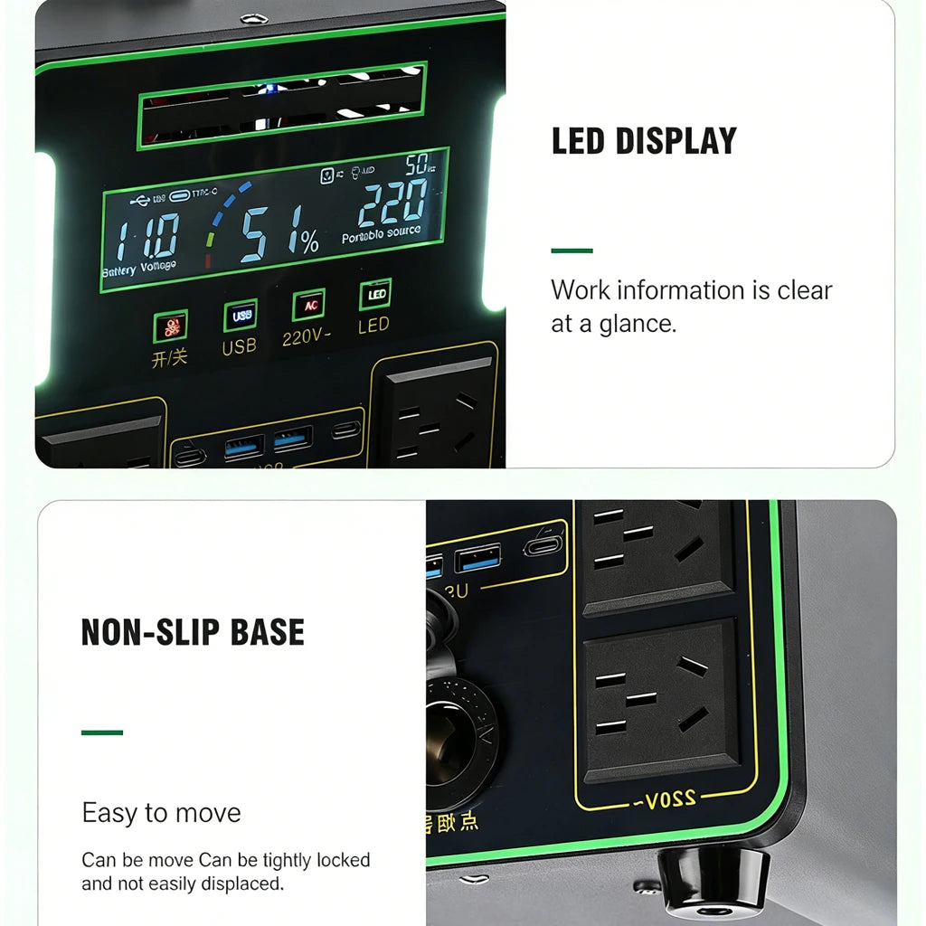 6000W Portable Power Station For Outdoor Camping And Home 5500WH Lifepo4 Battery Solar Generator Emergency Supply