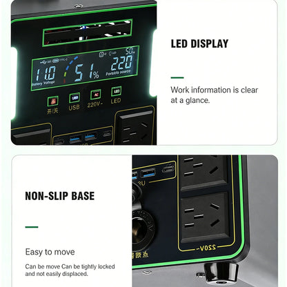 6000W Portable Power Station For Outdoor Camping And Home 5500WH Lifepo4 Battery Solar Generator Emergency Supply