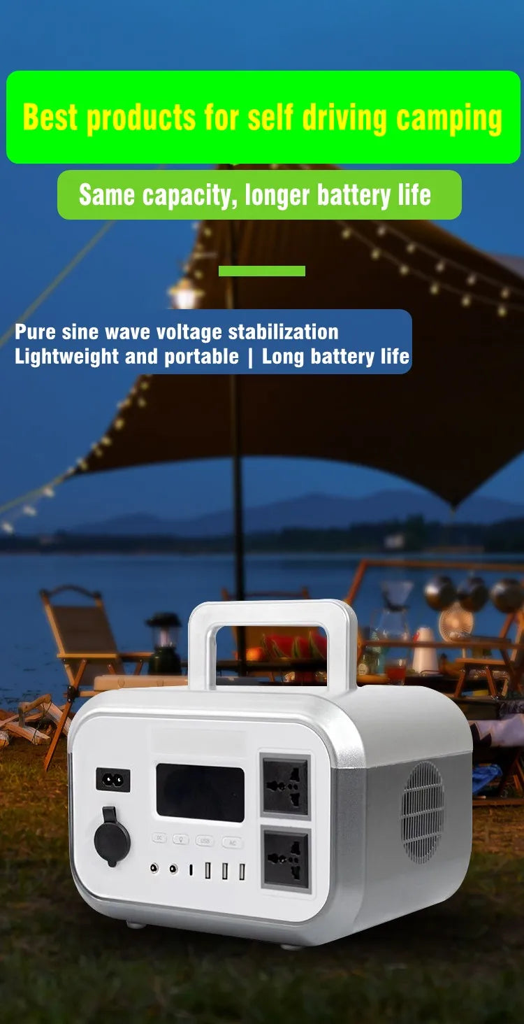 12v50AH Lifepo4 battery Portable power station 60AH Lithium Inverter 220V 500W For Outdoor Camping available mobile 30AH 25AH