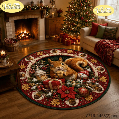 New Year's Christmas Tree Decorative Rug, Soft and Comfortable Living Room Fireplace Carpet, Bedroom Floor Mat, Home Decor