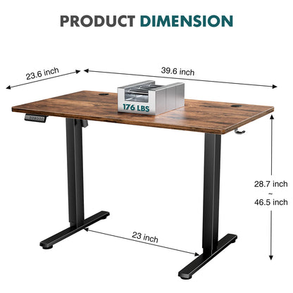 JHK Electric Adjustable Height Standing Computer Desk Ergonomic Sit Stand Up Down Computer Table Workstation For Home Office