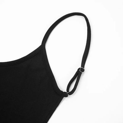Backless Black Dress For Women Summer Clothing Y2k One Piece Sexi Night Dress Hot Club Outfits Spaghetti Strap Vestido Feminino