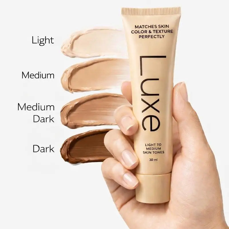 Korean Luxe Color-Adjusting Liquid Foundation Natural Matte Moisturizing Concealer Long Lasting Full Coverage Base Makeup