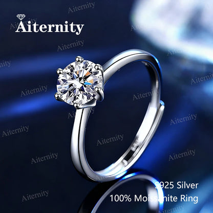Moissanite Women's Ring Real 925 Sterling Silver D Color Shining Ring With Certificate Proposal Luxury Jewelry Gift