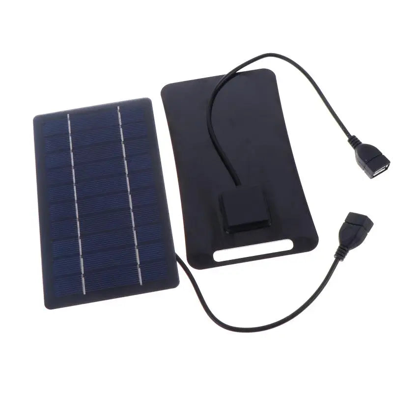2W Solar Charger Portable W/USB-C Fast Charging For Phone Power Banks Camping Hiking Emergency Power Supply.