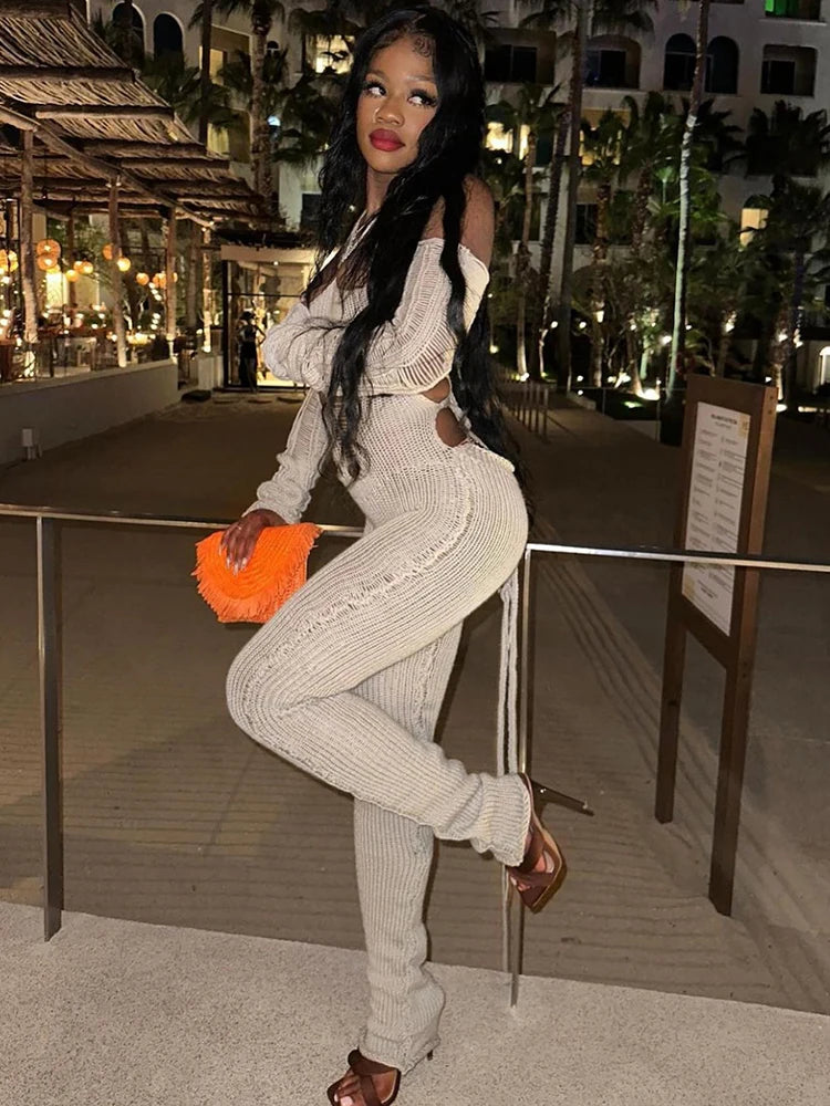 Sisterlinda Fashion Trend Y2K Jumpsuits Women Patchwork Sleeve Bandage Stretch Hipster One Piece Overalls Female Streetwear 2023
