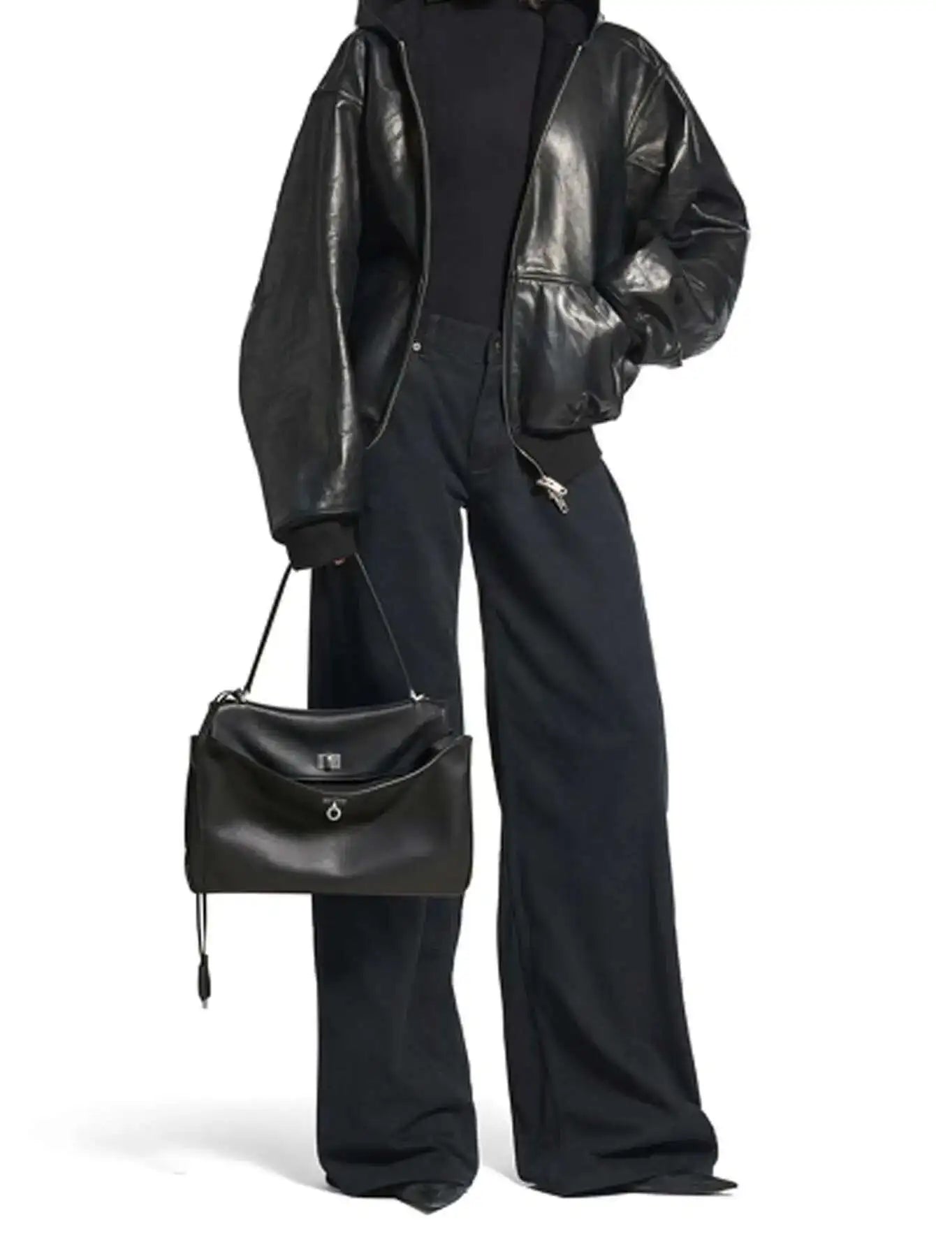 Luxury Fashion Leather Women's Tote Bag Lazy Bag Rodeo Briefcase Handbag Underarm Bags Large Capacity Crossbody Shoulder Bag