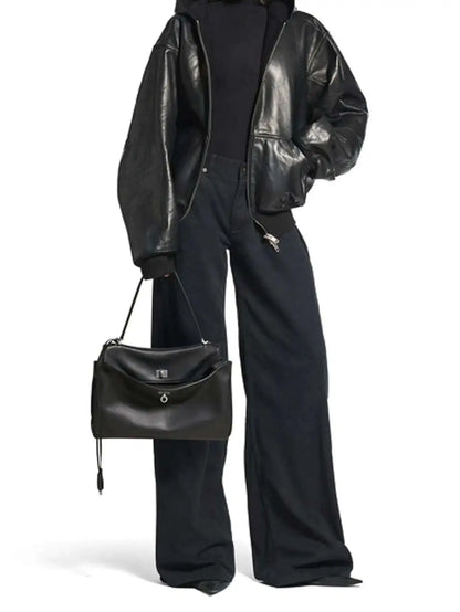 Luxury Fashion Leather Women's Tote Bag Lazy Bag Rodeo Briefcase Handbag Underarm Bags Large Capacity Crossbody Shoulder Bag