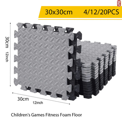 1-20PCS Soft Foam Interlocking Carpet Tiles - Non-Slip Puzzle Floor Mats Ideal for Home Gym and Baby Playroom  Rugs for Bedroom