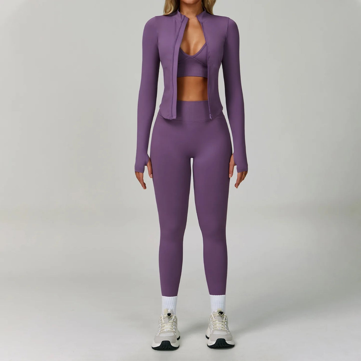 2/3PCS Seamless Sport Yoga Set Women's Breathable High Waist Fitness Sportwear Women Sports Underwear Set Gym Workout Clothes