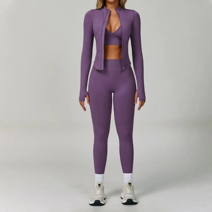 2/3PCS Seamless Sport Yoga Set Women's Breathable High Waist Fitness Sportwear Women Sports Underwear Set Gym Workout Clothes