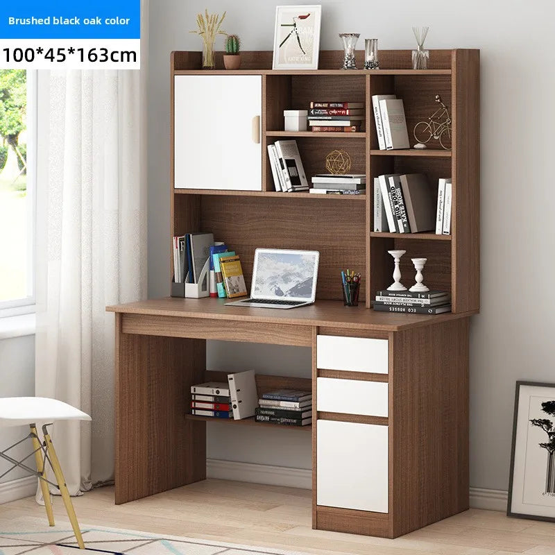 Aesthetic Desk Home Modern Simple Bookshelf Integrated Student Bedroom Learning To Write With Drawing Desk Office Computer Desk