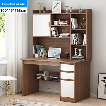 Aesthetic Desk Home Modern Simple Bookshelf Integrated Student Bedroom Learning To Write With Drawing Desk Office Computer Desk