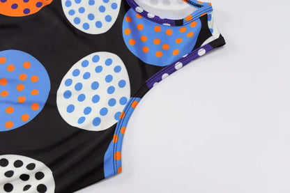 BOOFEENAA Polka Dot Print New Jumpsuits 2020 Cute Sexy Outfits For Women Clubwear Bodycon Tracksuit Rompers C16-BF27