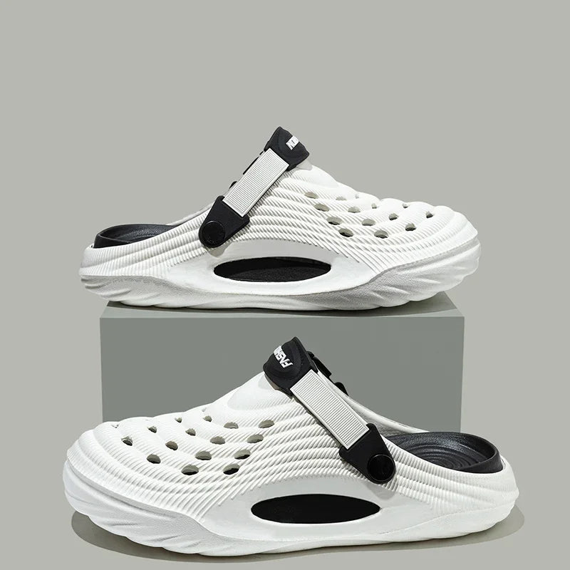 Fashion 2026 Mix Color Men's Comfortable Thick Platform Clogs Summer Beach Outside Couple Slippers Soft Sole EVA Sandals Slides