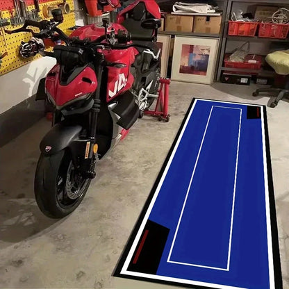 VIKAMA Motorcycle Carpet Greaseproof Non-Slip Garage Mat Motorcycle Display Mat Corridor Bedroom Carpet Home Decor