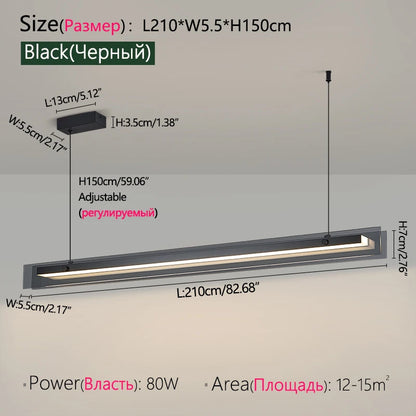 LED Chandelier Pendant lights restaurant lights Nordic modern minimalist office long bar dining room chandeliers kitchen lamps