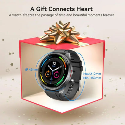 Smart Watch for Men & Women, Wireless Calling Dialing 100+ Sport Modes Fitness Tracker with Various APP Reminders Call Message Reminder Touch Screen Compatible with IOS Android Wearable Smart Bracelet Digital Wristwatch Fall