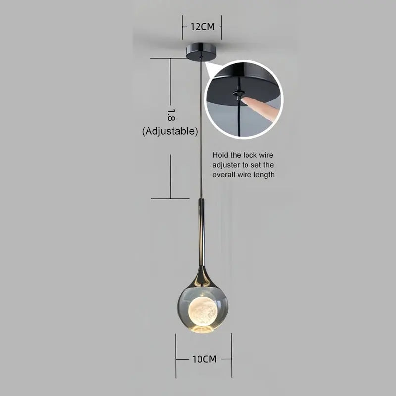 Modern Crystal Pendant Lights Indoor Ceiling Lamp Bedroom Living Room Bar Counter Ceiling Chandelier Lights Home Decor