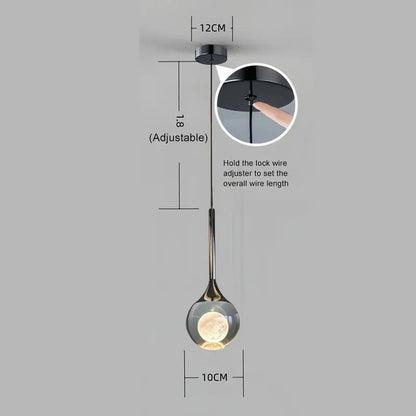 Modern Crystal Pendant Lights Indoor Ceiling Lamp Bedroom Living Room Bar Counter Ceiling Chandelier Lights Home Decor