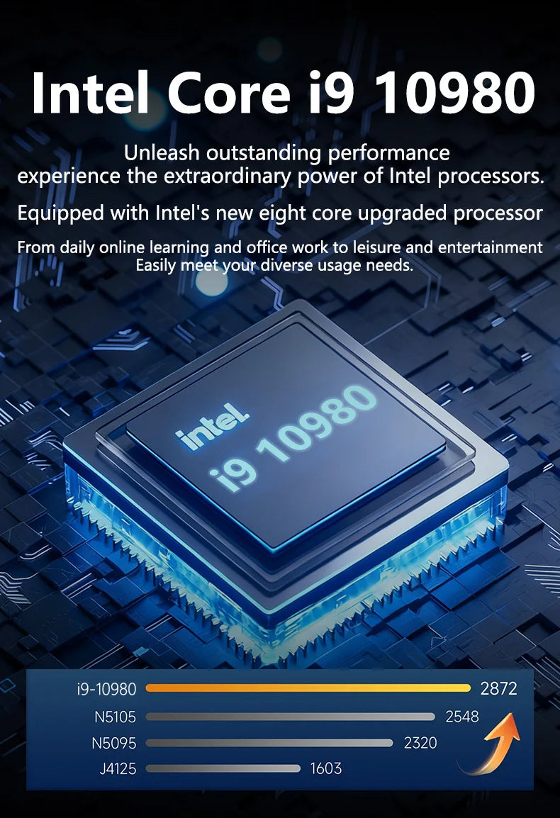 2026 15.6" Ultra Slim Laptop Intel Core I9-10980HK 32GB RAM 2TB SSD 1080P FHD Windows 11 High-Performance Portable Notebook