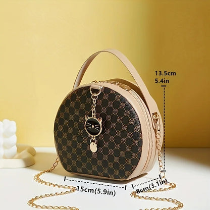 Circular Designer Fashion Women Shoulder Bag Leather Women's Messenger Crossbody Bags Ladies Purse Female Round Bolsa Handbag