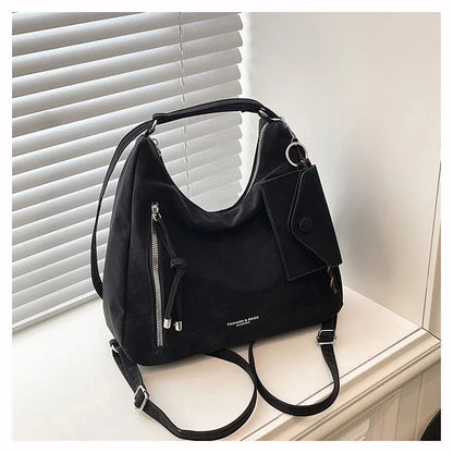 Fashionable Retro Versatile Crossbody Bag New Style Pure Color Multi-Function Single Shoulder Bags Elegant Quality Handbag