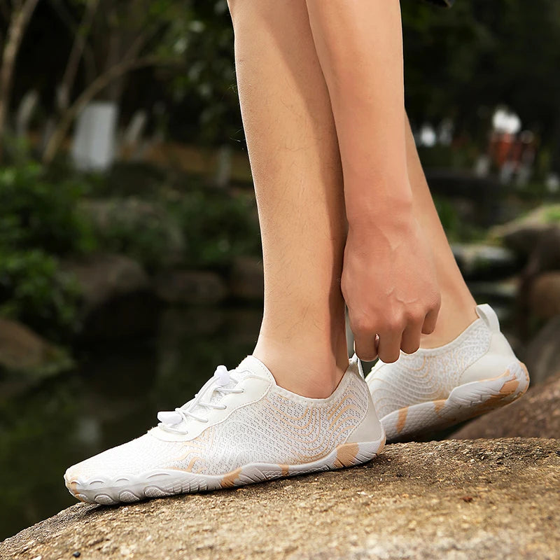 Mens River Tracking Shoes New Five Finger Swimming Surfing Breathable Elastic Aqua Shoes Unisex Summer Barefoot Beach Sneakers