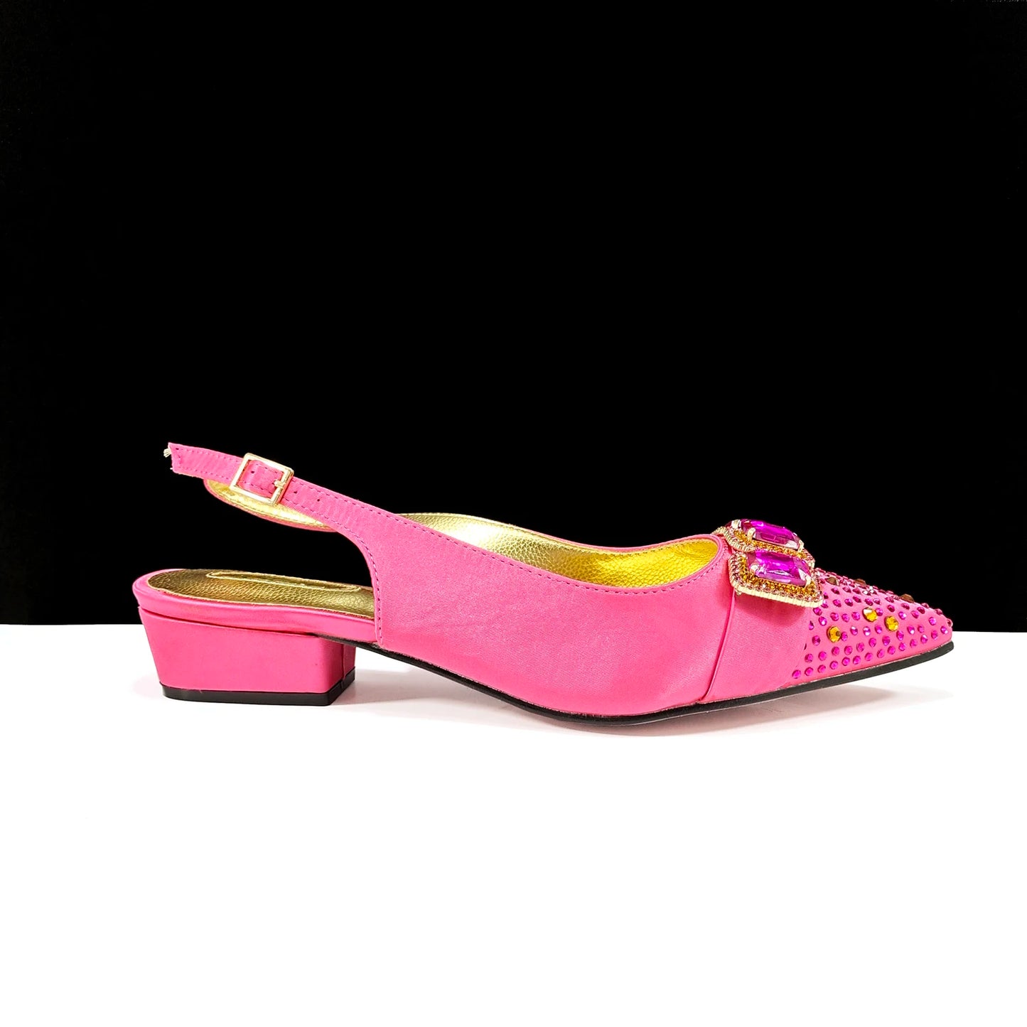 QSGFC 2026 Summer New Design Specials Italian Women Shoes and Bag Set Sky Blue Color Comfortable Low Heels With Rhinestone