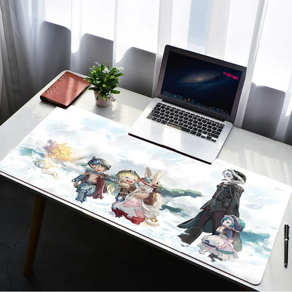 Made in Abyss Mouse Pad PC Gamer Large Lock Edge Soft  Gaming Mousepad 900X400MM Non-slip Rubber Computer Desk Mat Pad Mausepad