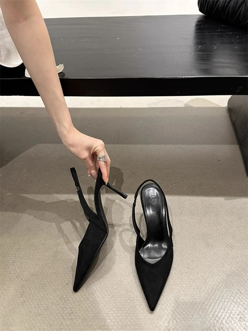 Luxury High Heels Sandals Women Sexy Pointed Toe Shoes for Woman Slippers New Party Shoes Pumps Elegant Slides Mujer Zapatos