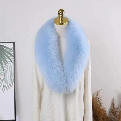 Real Fox Fur Collar for Women Coat Jacket Female Wraps Winter Warm Fur Scarf Extra Large Size Neck Warmer Fur Shawls Scarves