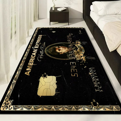 Stylish Movie Scarface Design Floor Mat Sofa Chairs Area Carpet for Living Room Decor Bedroom Non-Slip Bedside Soft Rug Doormat