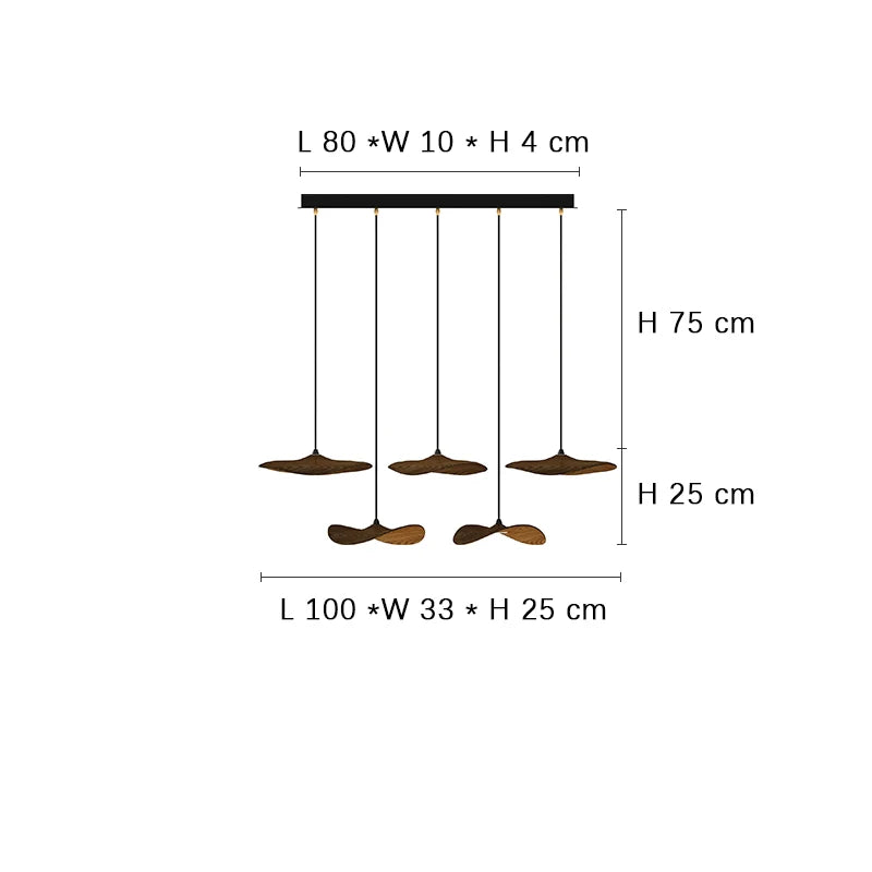 Designer Log Craft LED Ceiling Chandelier Living Room Tearoom Kitchen Table Lamps Bedroom Home Decoration Lighting Stair Lights