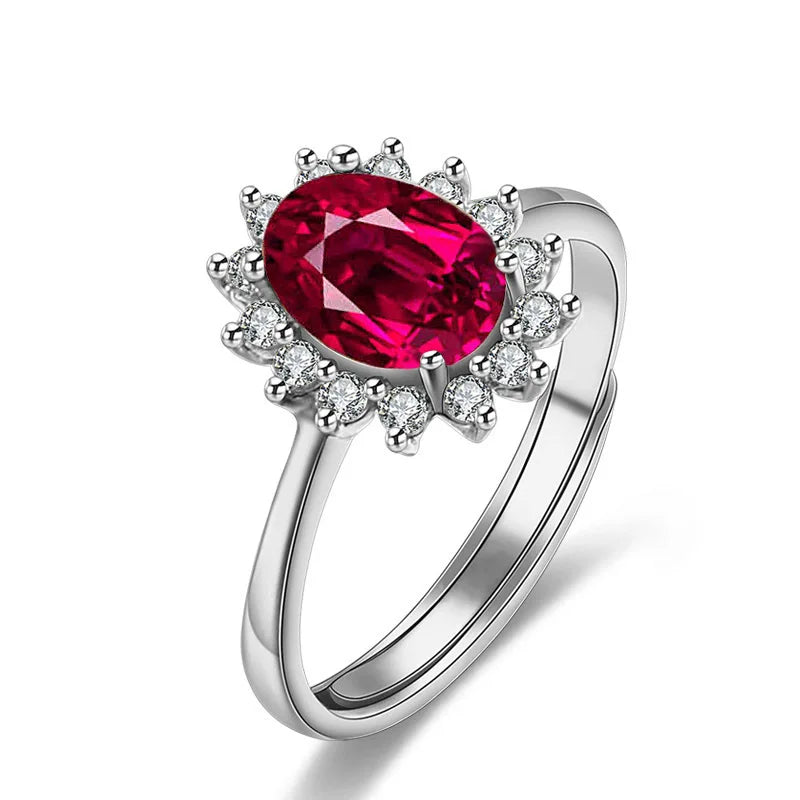 Original 925 Sterling Silver Ring High Quality Adjustable Opening AAA Zircon For Women Wedding Fine Fashion Jewelry Gift