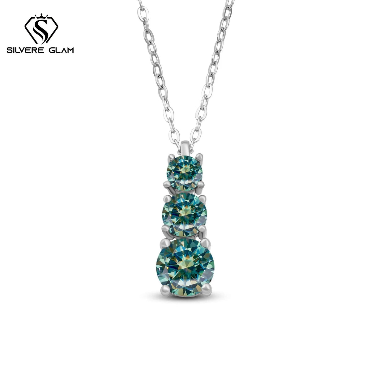 1.8CT D Color Moissanite Gourd Pendant Mama Dainty Necklace Classic 925 Sterling Silver Women's Necklace Fine Jewelry For Party