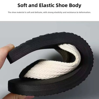 1 Pair Sandal Soft High Elasticity Flip Flops Anti-slip TPR Flat Bottom Slippers Resilience Thickened Beach Flip Flops Summer