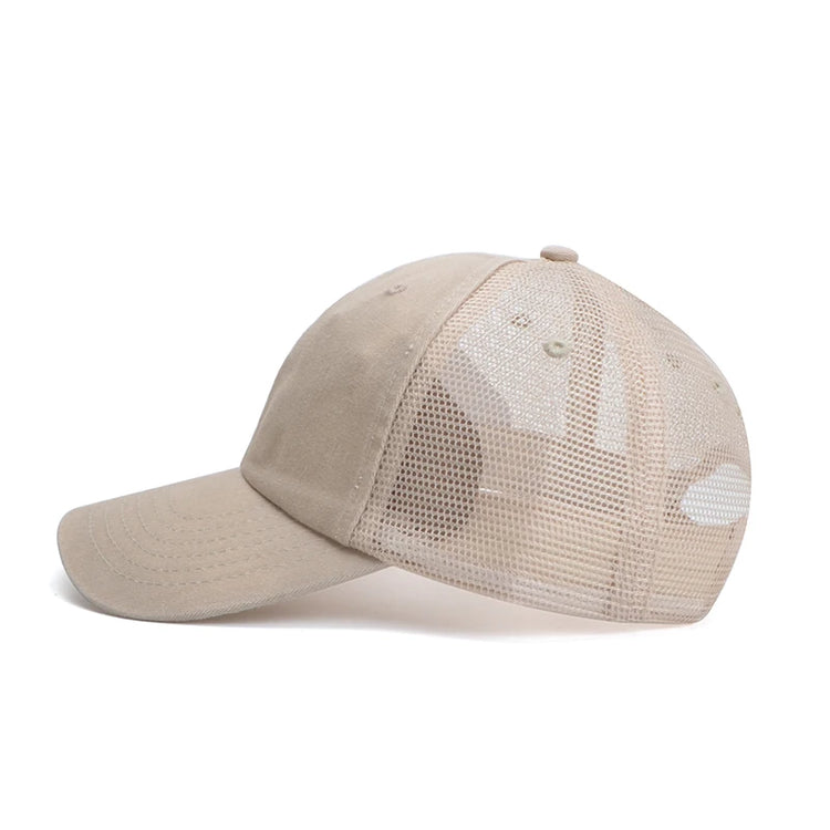 Connectyle Men's Women Vintage Fashion Adjustable Mesh Trucker Hat Outdoor Sport Summer Breathble Sun UV Protection Baseball Cap