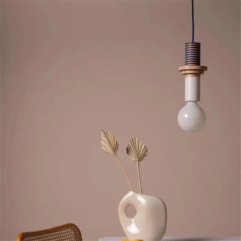 Nordic Lamp Wood LED Pendant Lights Kitchen Home Decor Hanglamp Restaurant Ceiling Chandelier Luminaire Bedroom Light Fixture