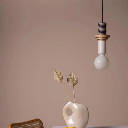 Nordic Lamp Wood LED Pendant Lights Kitchen Home Decor Hanglamp Restaurant Ceiling Chandelier Luminaire Bedroom Light Fixture