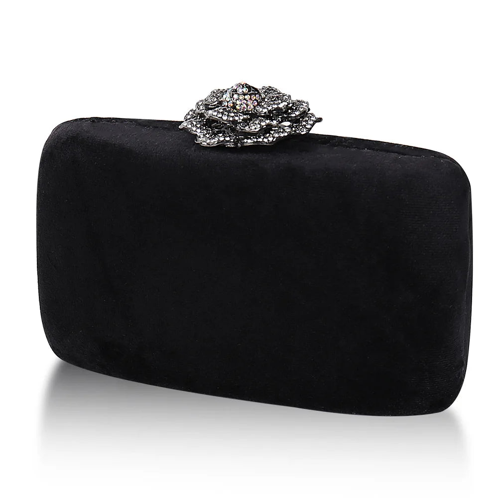 Fuzzy Tote Bag Bridal Party Clutch For Women Luxury Yellow Handbags Wedding Flannel Small Designer Bags Diamond Flower Purses