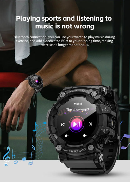 HY Digital LOKMAT Outdoor Smartwatch 1.32 Inch BT Call Smart Watch Men Sports Fitness Tracker Compass Smartwatch for Android IOS