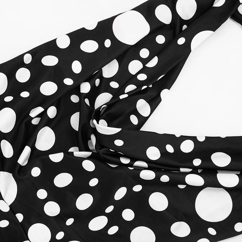 Sexy Polka Dot Romper Women Summer Sleeveless Crew Neck Backless  Bodycon Rompers Jumpsuit for Woman Playsuit