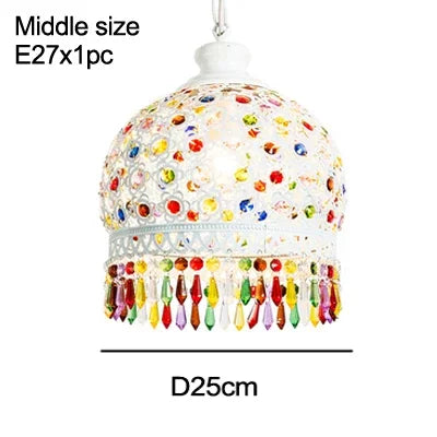 design lamp pendant lighting crystal Bohemia Retro droplight Iron handmade pendant lights for restaurants hanging lights bedroom