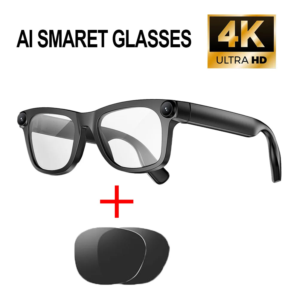 Smart AI Glasses 4K 800W HD Camera Video Recording Voice Call Intelligent AI Translation GlassesBluetooth Music Sunglasses