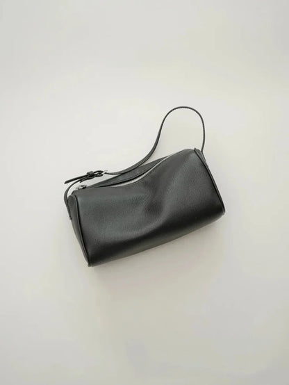 2025 New Luxury 90s Pen Holder Bag Genuine Soft Cowhide & Suede Mini Crossbody Bag Hand-Carry Vintage Shoulder Purse for Women