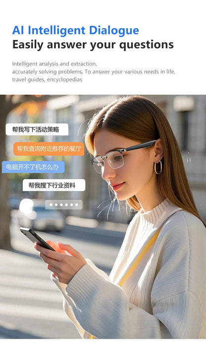 AI Smart Glasses Online Translation Real-Time Translation Conversation Translation supports online translation in 165 languages