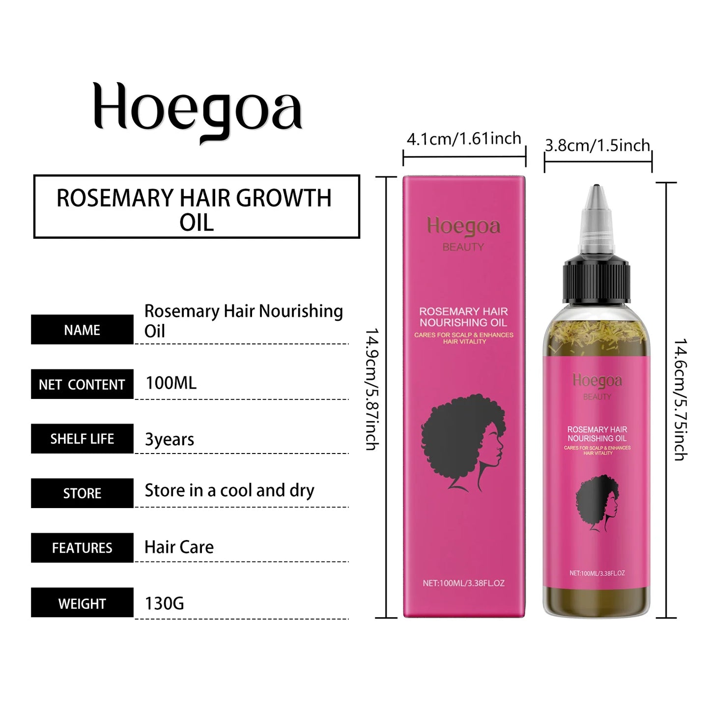 Rosemary Care Hair Essential Oil for Hair Growth Strengthens & Prevents Hair Loss Repairs Dryness & Split Ends Scalp Treatment