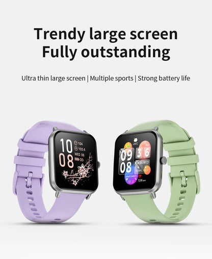 LIGE Fashion 1.83" HD Screen Smart Watch Women Bluetooth Call IP68 Waterproof Ladies Watches Daily Health Monitor Smartwatch New